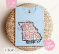 Missouri Gildan Cute Missouri State Shirt Missouri Floral Bow T-Shirts, Hoodie, Sweatshirt - T-Shirt, Sweatshirt, Hoodie