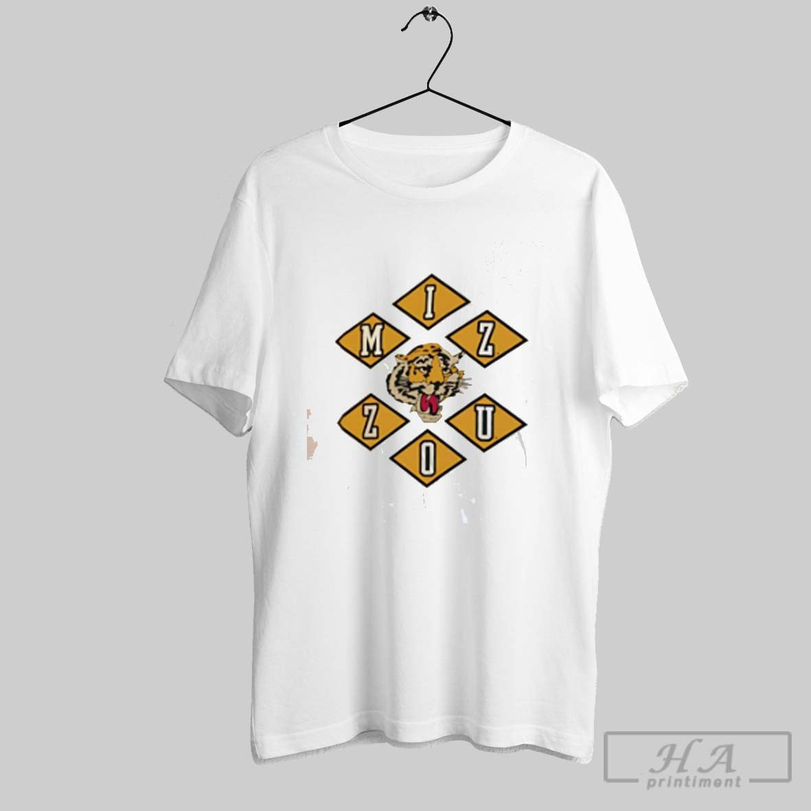 Missouri Tigers 2025 Diamonds Tiger Face Unisex T-shirt, Sweatshirt, Hoodie, Long Sleeve Tee - T-Shirt, Sweatshirt, Hoodie