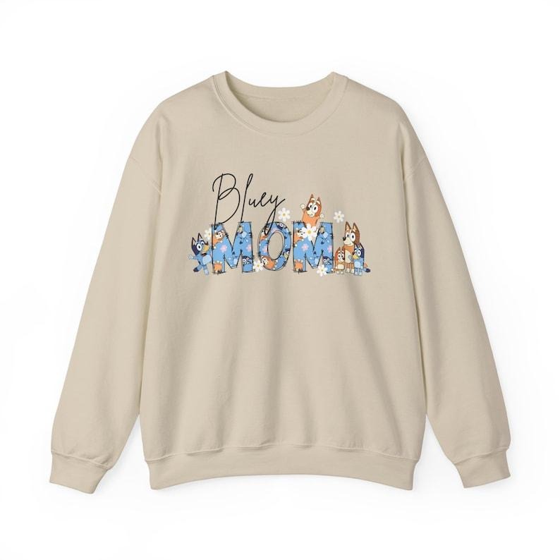 Mom Dad New Mama Bluey Bingo ; Cotton Polyester Womenswear Light T-Shirts, Hoodie, Sweatshirt - T-Shirt, Sweatshirt, Hoodie