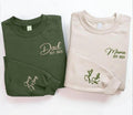 Mom Dad Matching Embroidered Personalized Mama & Dad Shirt Custom Names Sleeve Her T-Shirts, Hoodie, Sweatshirt - T-Shirt, Sweatshirt, Hoodie