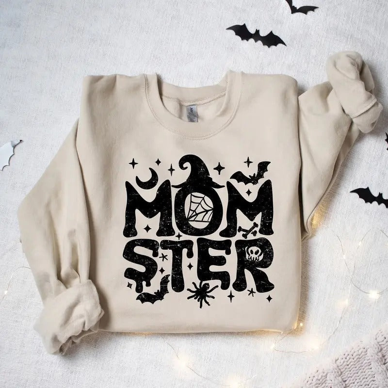 Momster Halloween Mom Funny Halloween Pumpkin Shirt Fall Halloween T-Shirts, Hoodie, Sweatshirt - T-Shirt, Sweatshirt, Hoodie