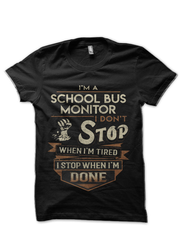 Monitor School Bus Monitor Factors School Bus Daily Item Black T-Shirts, Hoodie, Sweatshirt - T-Shirt, Sweatshirt, Hoodie