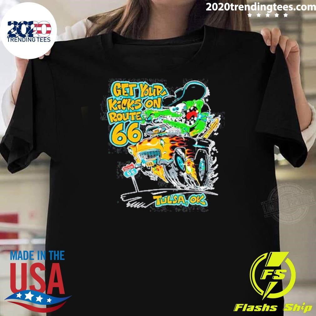 Monster Drag Kicks on 66 Tulsa, OK Tee Shirt Unisex T-shirt, Sweatshirt, Hoodie, Long Sleeve Tee - T-Shirt, Sweatshirt, Hoodie