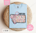 Montana Gildan Cute Montana State Shirt Montana Floral Bow T-Shirts, Hoodie, Sweatshirt - T-Shirt, Sweatshirt, Hoodie