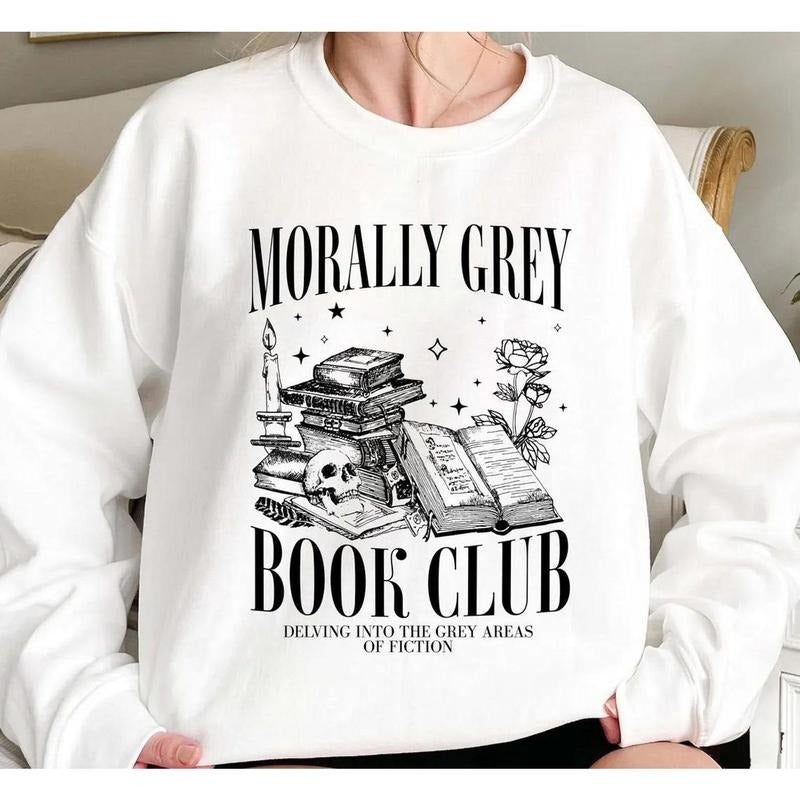 Morally Grey Book Club Delving Grey Areas Fiction Dark Romance Shirt Book Lover Enemies Lovers T-Shirts, Hoodie, Sweatshirt - T-Shirt, Sweatshirt, Hoodie