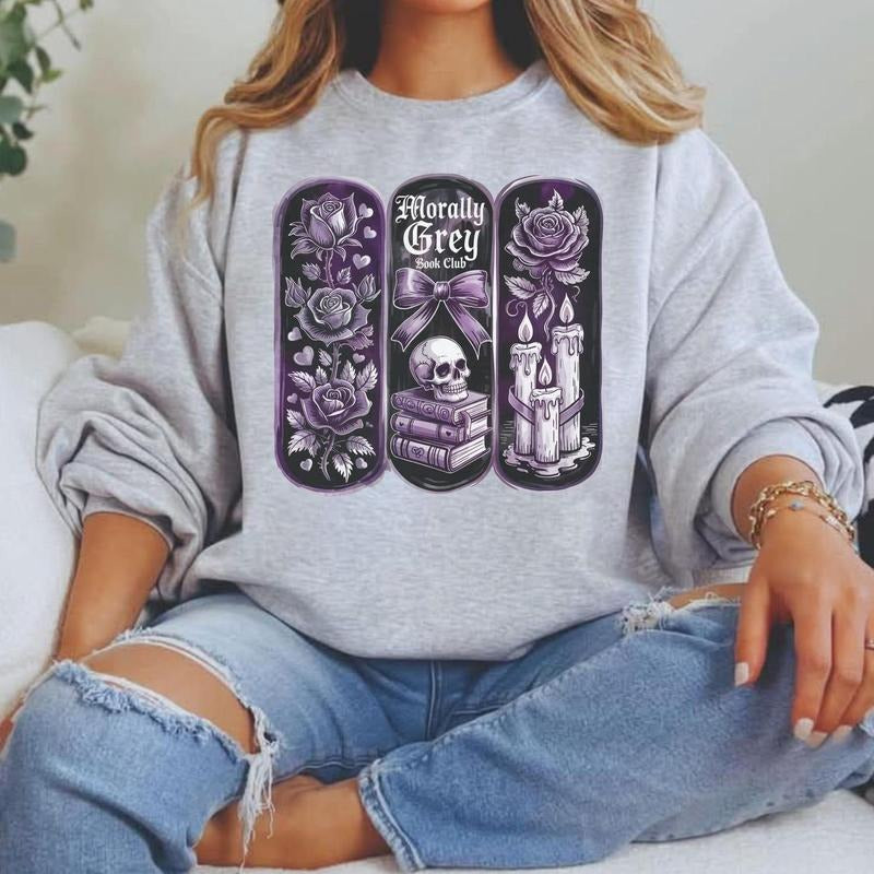 Morally Grey Book Club Bookish Dark Romance Clipart Digital File Gothic Book Lovers Instant Download T-Shirts, Hoodie, Sweatshirt - T-Shirt, Sweatshirt, Hoodie