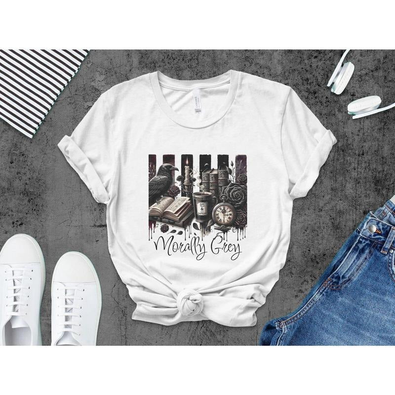 Morally Grey Bookish Shirt Spicy Book Lover Dark Romance Book Smut Lover Dark Romance Shirt Reader Book Sublimation T-Shirts, Hoodie, Sweatshirt - T-Shirt, Sweatshirt, Hoodie