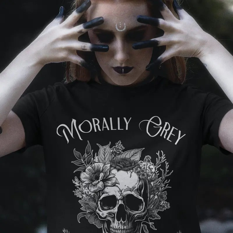 Morally Grey Is My Favourite Colors Booktok Dark Romance Reader Smut Reader Bookish Book Lover Womenswear Soft Long Sleeves Fabric T-Shirts, Hoodie, Sweatshirt - T-Shirt, Sweatshirt, Hoodie
