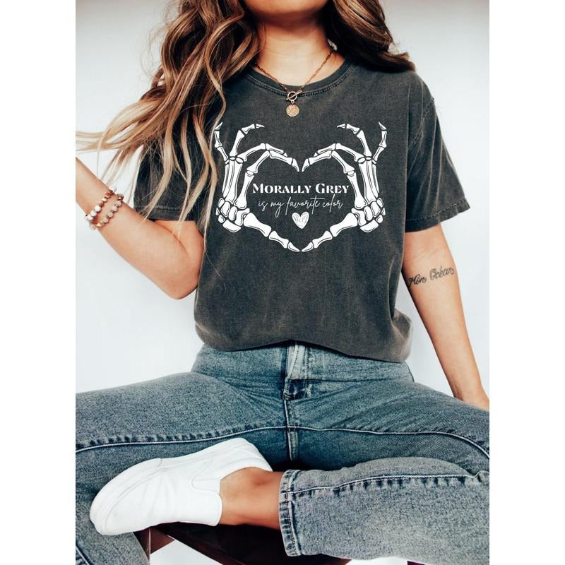 Morally Grey Shirt My Favorite Color Spicy Reader Shirt Villain Era Shirt Fictional Shirt Funny Reading Shirt T-Shirts, Hoodie, Sweatshirt - T-Shirt, Sweatshirt, Hoodie