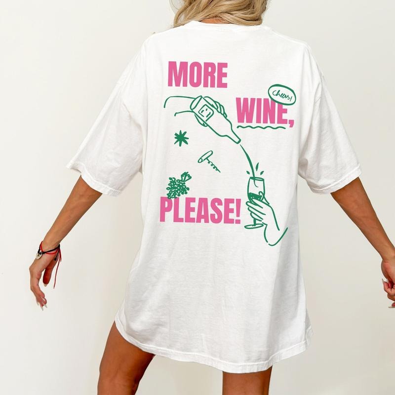 More Wine Please 2 Side Cocktail Espresso Martini Retro Oversize T-Shirts, Hoodie, Sweatshirt - T-Shirt, Sweatshirt, Hoodie