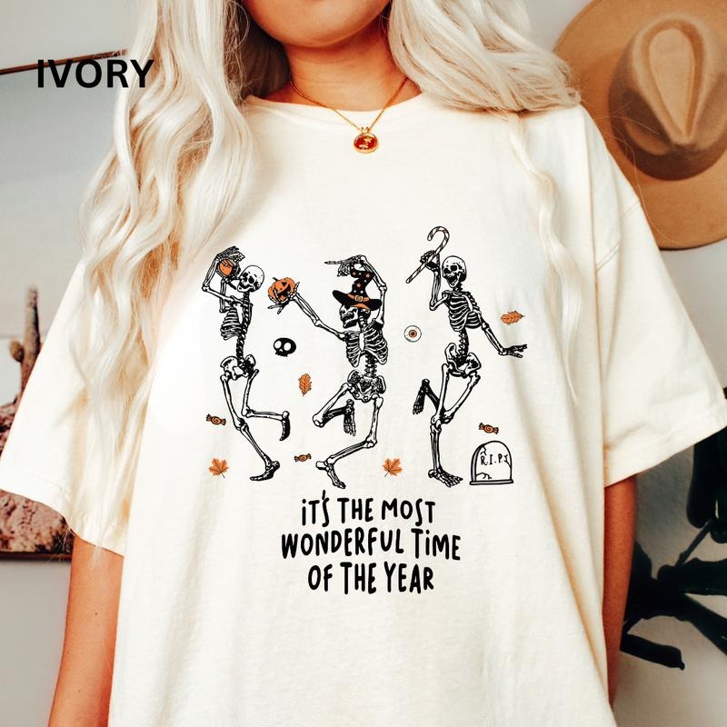 Most Time Year Halloween Shirt Relaxed Fit Printed USA Womenswear Casual Comfort Cotton Top Athletic Boho Chic T-Shirts, Hoodie, Sweatshirt - T-Shirt, Sweatshirt, Hoodie
