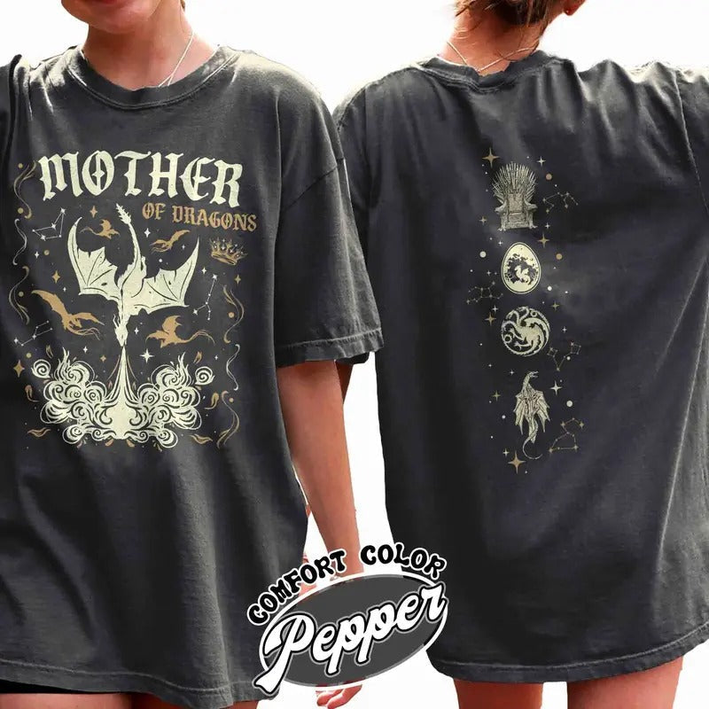 Mother Dragons Comfort Color Mother Dragons Shirt Mother Dragons GoT Dragon Shirt Dragon Lover Shirt Her T-Shirts, Hoodie, Sweatshirt - T-Shirt, Sweatshirt, Hoodie