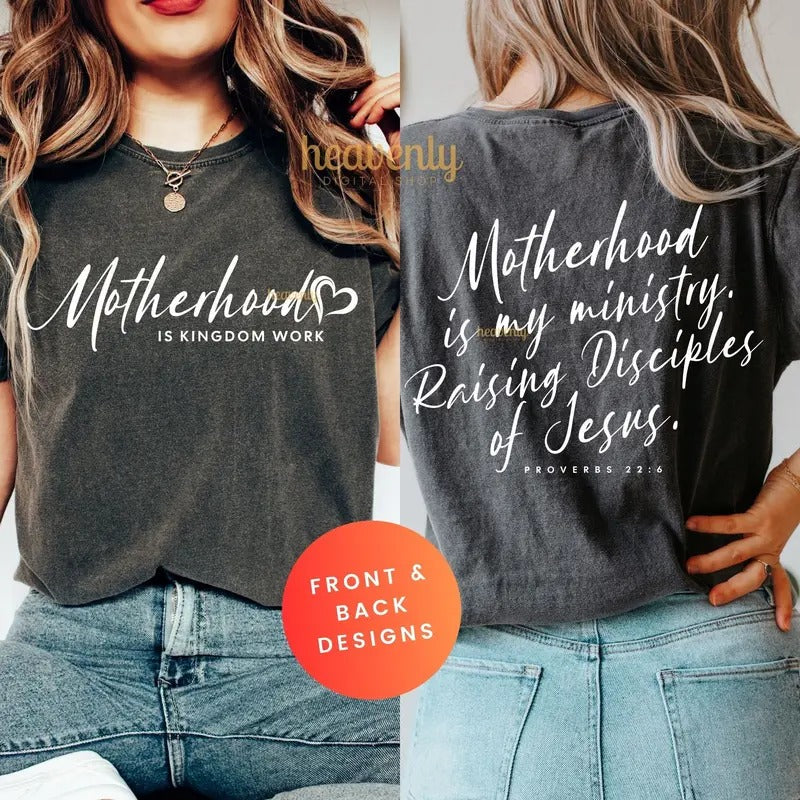 Motherhood Is My Ministry Svg Christian Mom Png Faith Sublimation Homeschool Mama Shirt Cut File Crunchy Mommy Download TK62GN T-Shirts, Hoodie, Sweatshirt - T-Shirt, Sweatshirt, Hoodie