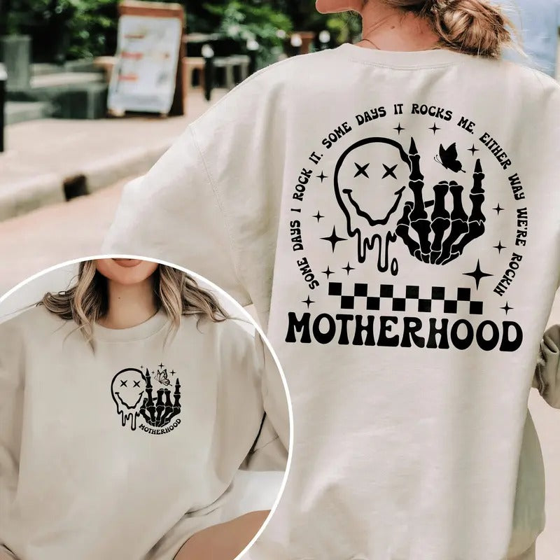 Motherhood Some Day I Rock Motherhood Rock Skeleton Motherhood Mama T-Shirts, Hoodie, Sweatshirt - T-Shirt, Sweatshirt, Hoodie