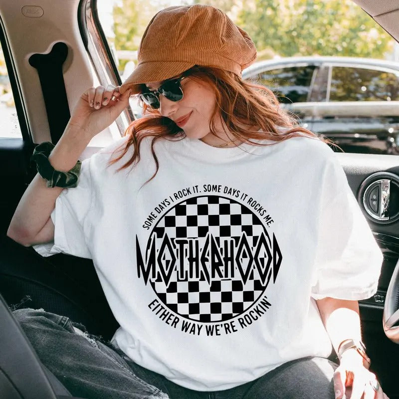 Motherhood Some Days I Rock Shirt Either Way We'Re Rockin' Mom Shirt Motherhood Rock Skeleton Shirt Cotton Polyester Top Womenswear T-Shirts, Hoodie, Sweatshirt - T-Shirt, Sweatshirt, Hoodie