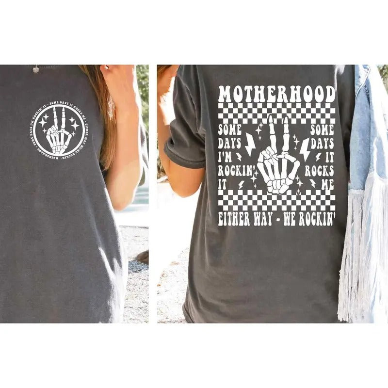 Motherhood Some Days I Rock Svg Retro Motherhood Sublimation Front Back Funny Motherhood Rock Skeleton Png TK62GNstyle{N002}2 T-Shirts, Hoodie, Sweatshirt - T-Shirt, Sweatshirt, Hoodie