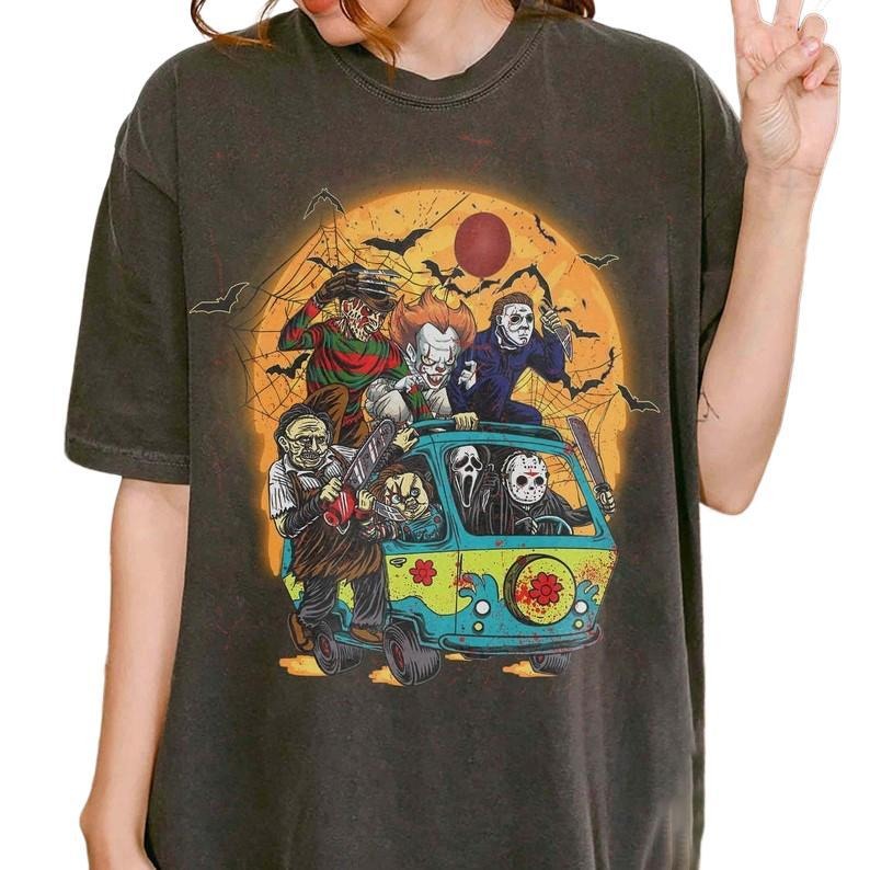 Movie Characters Thirt Retro Friends Movie Shirts Characters Shirt Mystery Machine Vintage 90s Top Streetwear Shirts T-Shirts, Hoodie, Sweatshirt - T-Shirt, Sweatshirt, Hoodie
