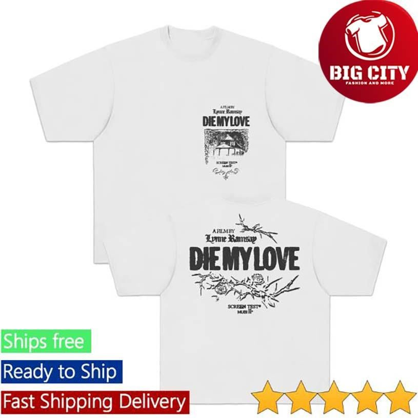 Mubi Die My Love X Scrt Two Sided Shirt Unisex T-shirt, Sweatshirt, Hoodie, Long Sleeve Tee - T-Shirt, Sweatshirt, Hoodie