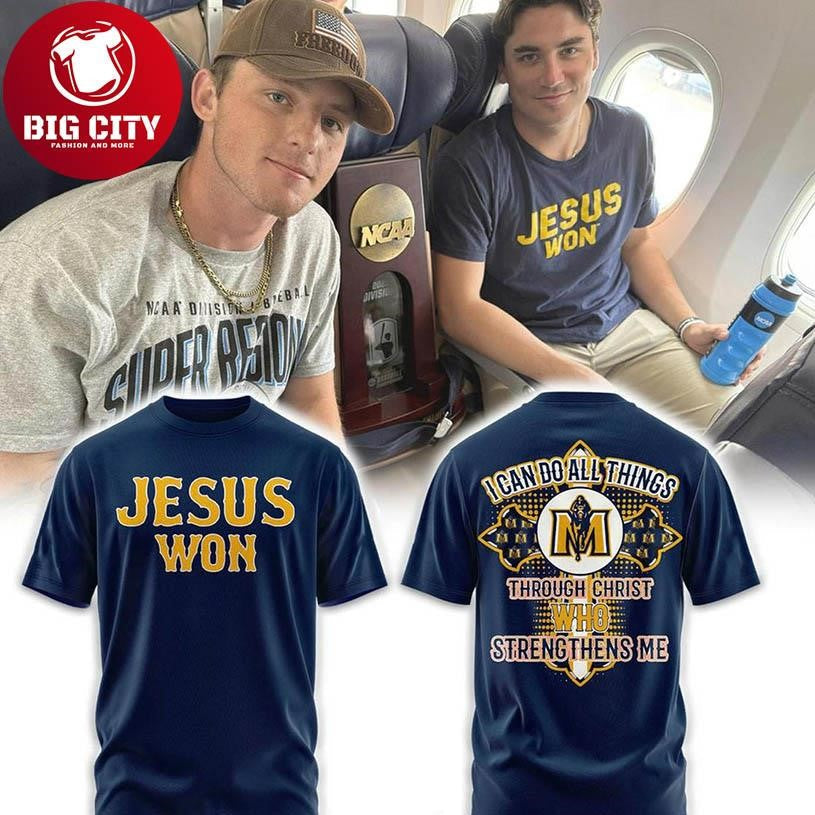 Murray State Racers Baseball Jesus Won 2026 Two Sided Shirt Unisex T-shirt, Sweatshirt, Hoodie, Long Sleeve Tee - T-Shirt, Sweatshirt, Hoodie