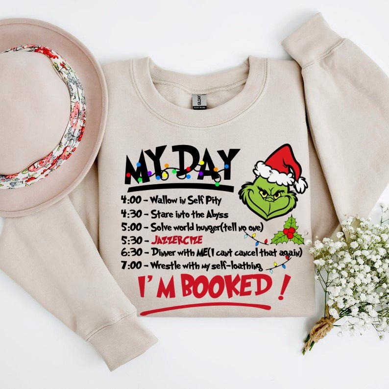 My Day I'M Booked Grinh I'M Booked Retro Movie Grinhmas Movie Lover Funny Grinhmas T-Shirts, Hoodie, Sweatshirt - T-Shirt, Sweatshirt, Hoodie