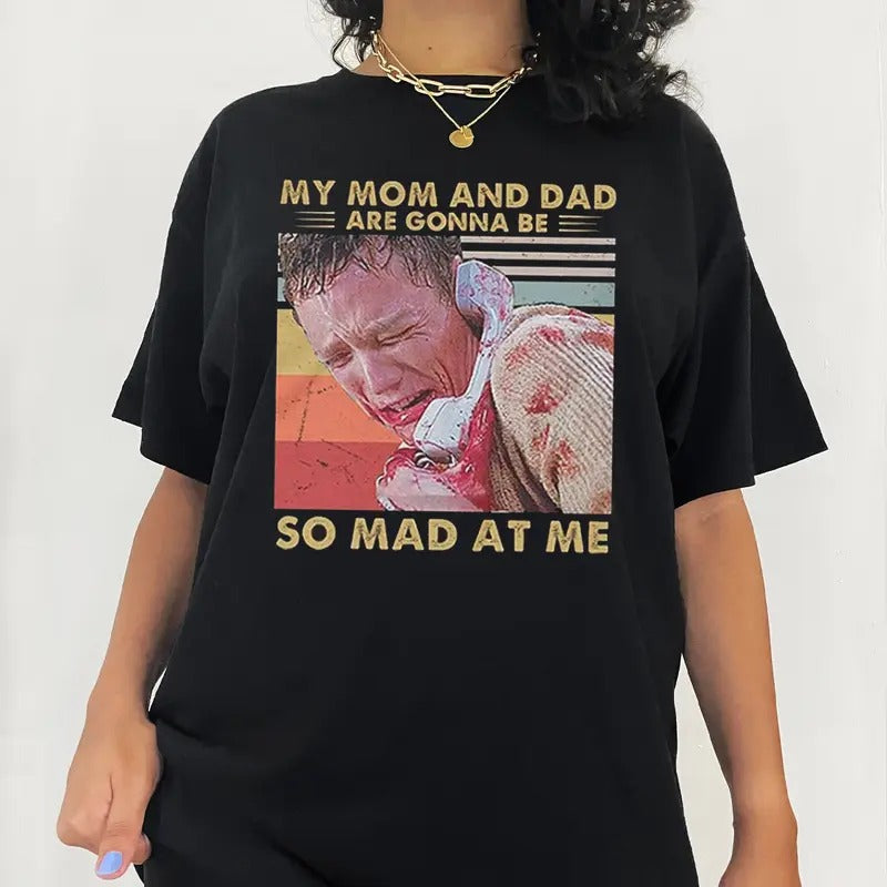 My Mom Dad Are G0nna Be So Mad Me Horror Movie Short Sleeve Shirt Casual T-Shirts, Hoodie, Sweatshirt - T-Shirt, Sweatshirt, Hoodie