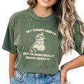 My Tummy Hurts But I'M Being Really Brave About Shirt Vintage Funny Meme Raccoon Shirt Cute Raccoon Retro Trash Panda Shirt Silly Cartoon Unhinged Casual Tops Comfy Cotton Fabric Relaxed Fit Chic T-Shirts, Hoodie, Sweatshirt - T-Shirt, Sweatshirt, Hoodie