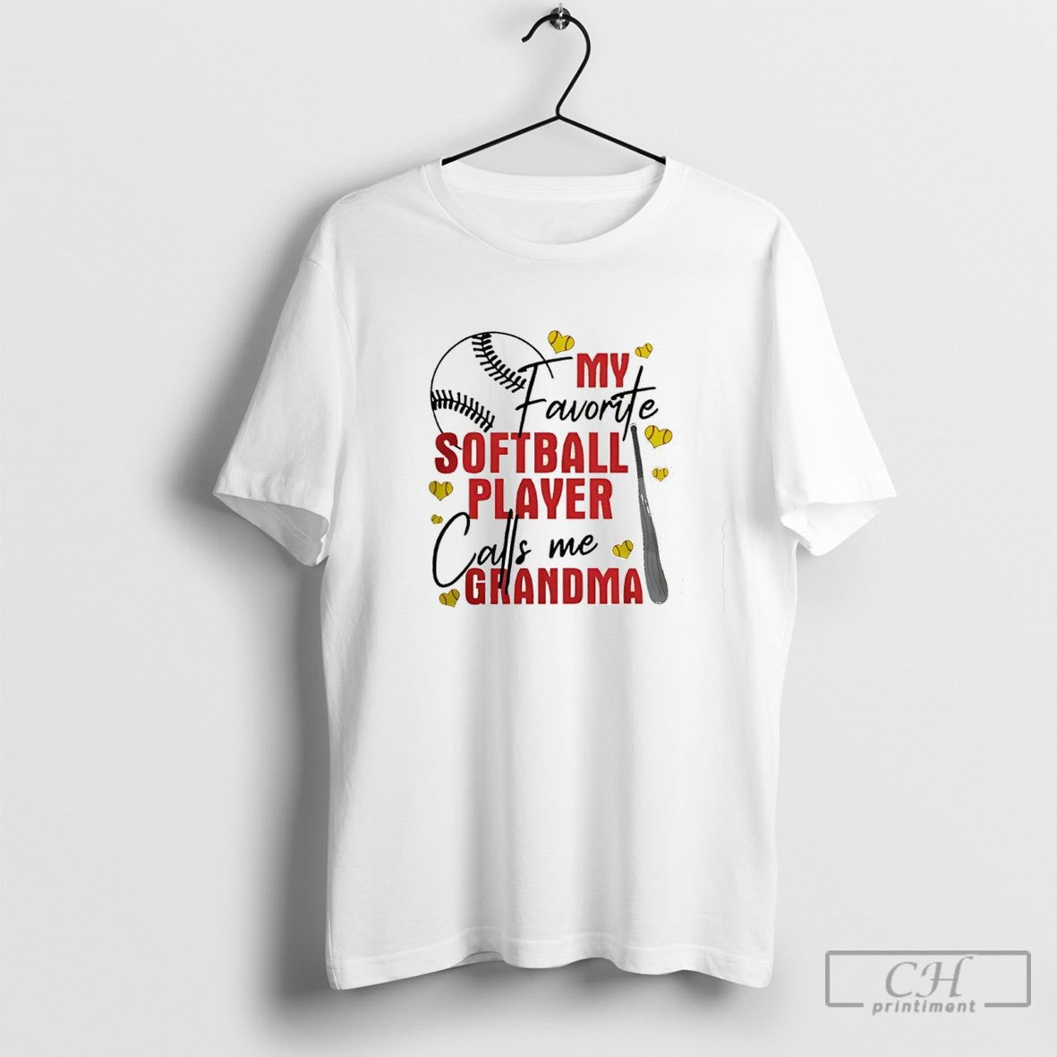 My Favorite Softball Player Calls Me Grandma Shirt Sweater Unisex T-shirt, Sweatshirt, Hoodie, Long Sleeve Tee - T-Shirt, Sweatshirt, Hoodie