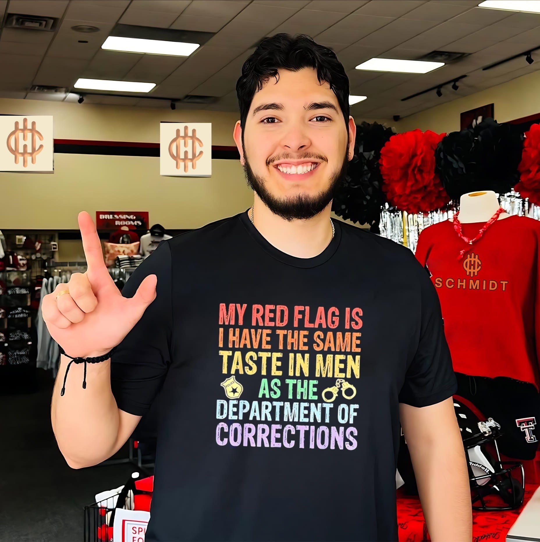 My red flag is I have the same taste in men as the department of corrections shirt Unisex T-shirt, Sweatshirt, Hoodie, Long Sleeve Tee - T-Shirt, Sweatshirt, Hoodie
