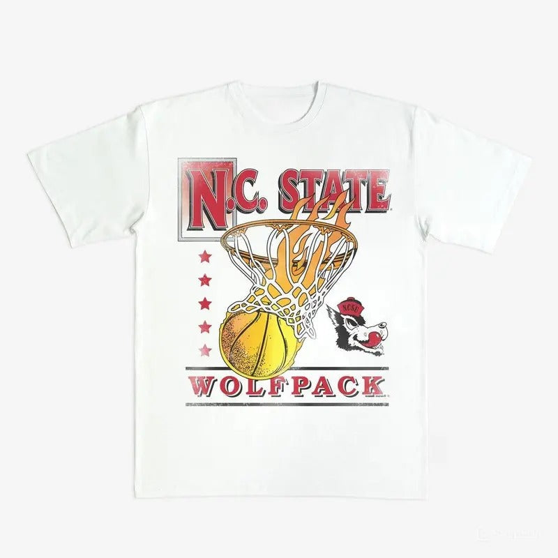 NC State Hoops Heavy NCAA Shirt Full Size Full Color Perfect Menswear Top Casual T-Shirts, Hoodie, Sweatshirt - T-Shirt, Sweatshirt, Hoodie