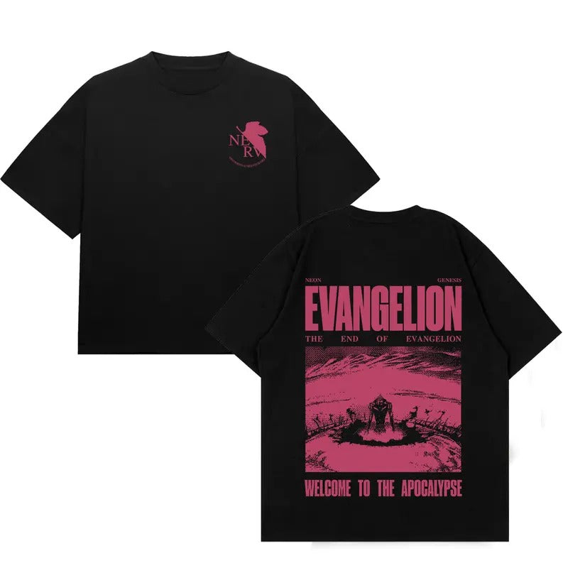 NGE End Evangelion Anime Neon Genesis WELCOME APOCALYPSE End Evangelion Fan Streetwear T-Shirts, Hoodie, Sweatshirt - T-Shirt, Sweatshirt, Hoodie