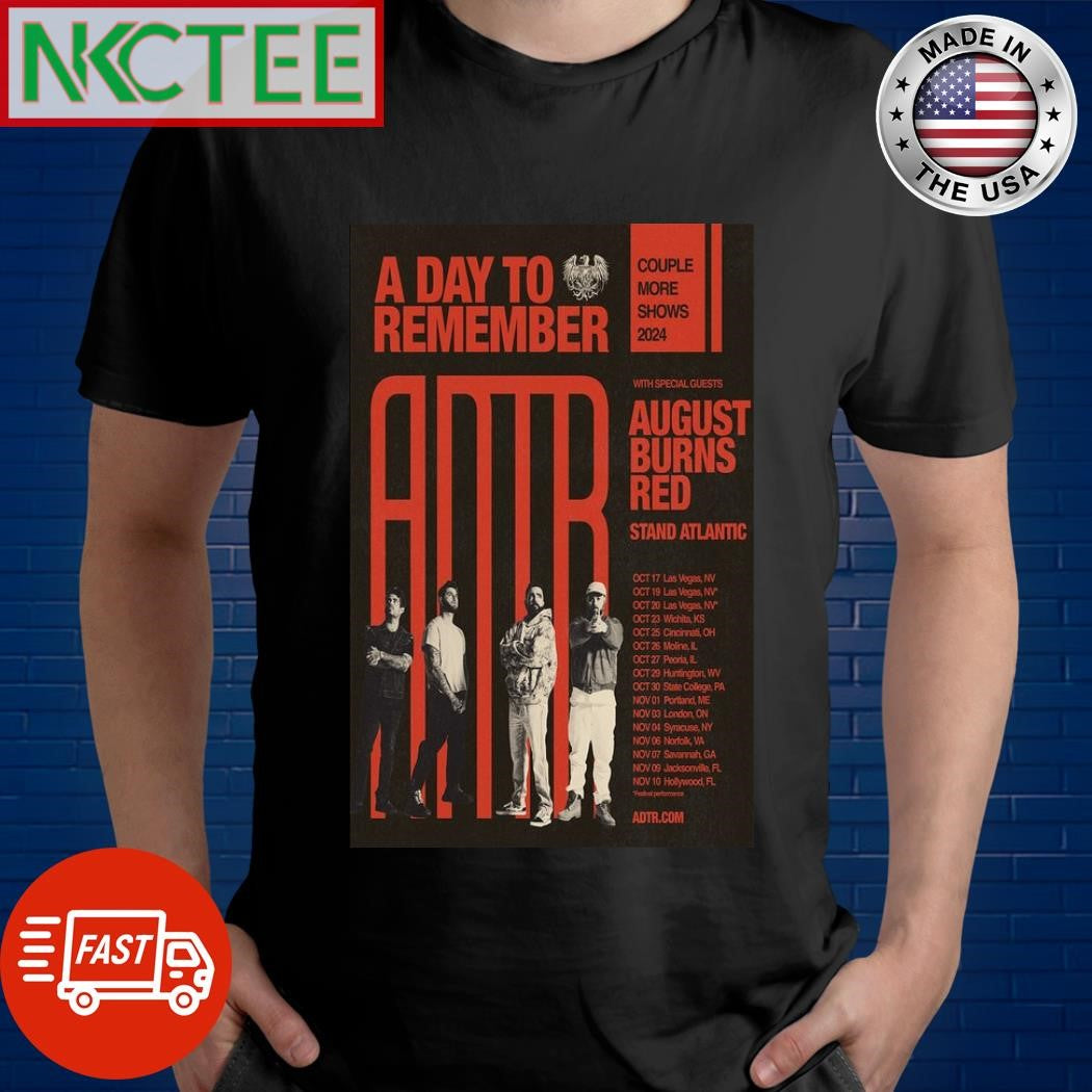 A Day To Remember &amp; August Burns Red &amp; Stand Atlantic Fall 2024 Poster Shirt Unisex T-shirt, Sweatshirt, Hoodie, Long Sleeve Tee - T-Shirt, Sweatshirt, Hoodie