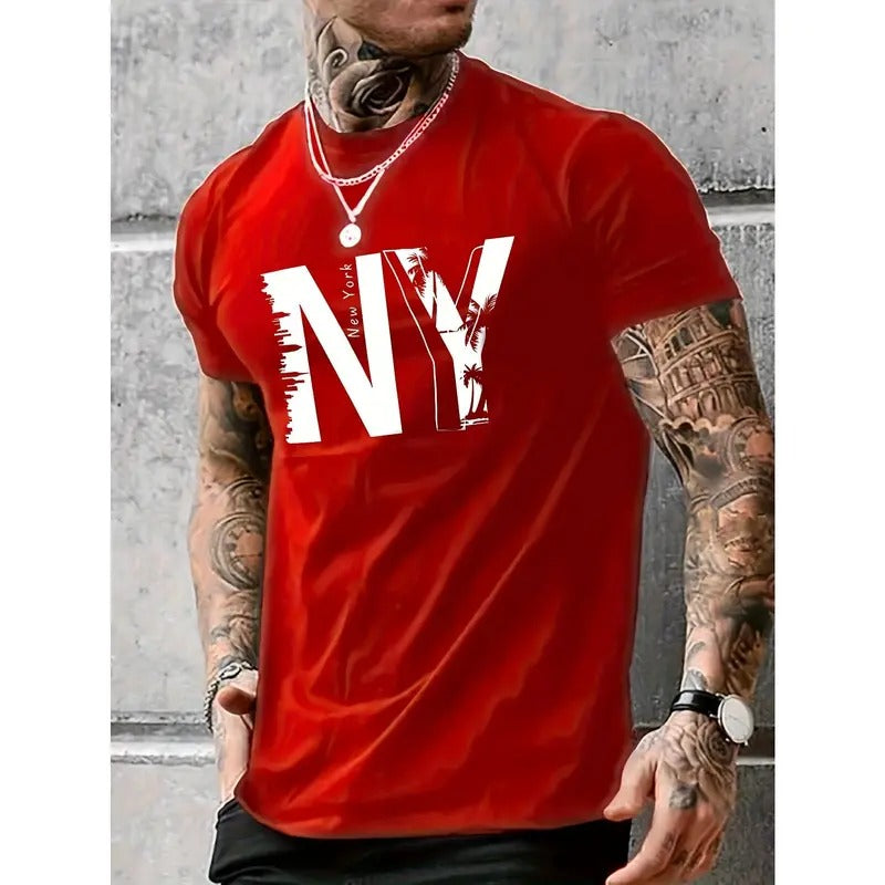 NY Print Chic Cotton Blend Short Sleeve Crew Neck Summer Outdoor Beach Made USA T-Shirts, Hoodie, Sweatshirt - T-Shirt, Sweatshirt, Hoodie