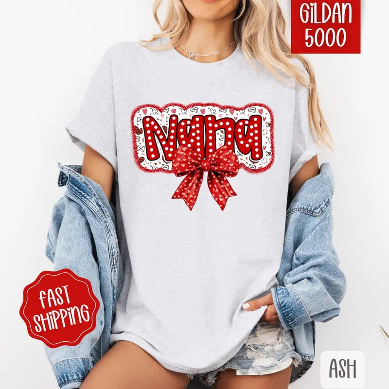 Nana Valentine Shirt Gildan Cute Plus Sizes T-Shirts, Hoodie, Sweatshirt - T-Shirt, Sweatshirt, Hoodie