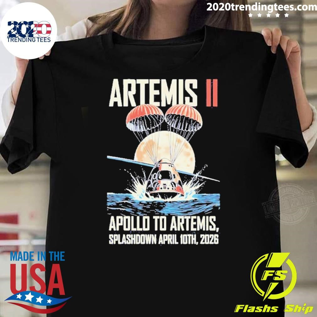 Nasa Artemis Ii Astronauts Splashdown Shirt Unisex T-shirt, Sweatshirt, Hoodie, Long Sleeve Tee - T-Shirt, Sweatshirt, Hoodie