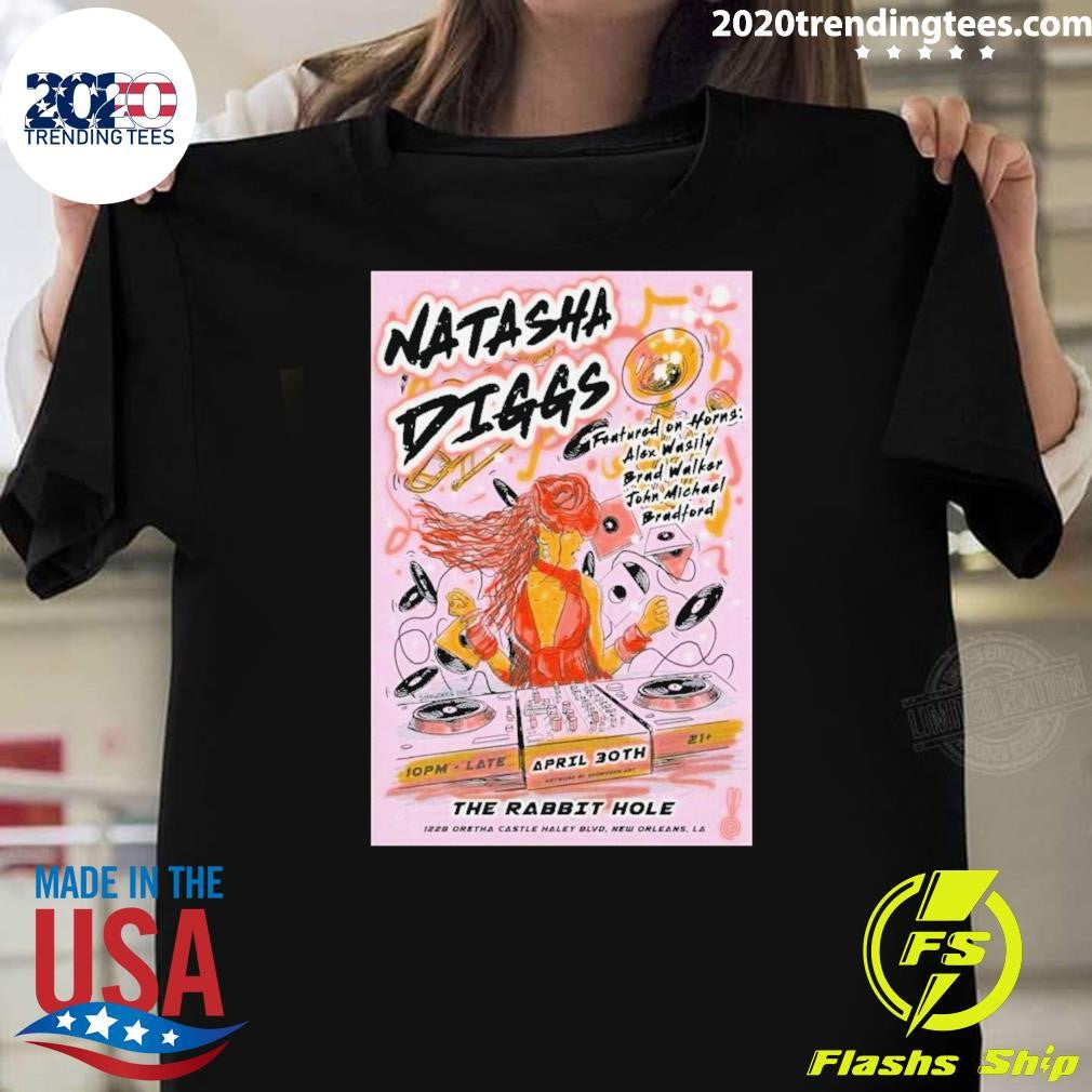 Natasha Diggs The Rabbit Hole In New Orleans LA April 30 2026 Shirt Unisex T-shirt, Sweatshirt, Hoodie, Long Sleeve Tee - T-Shirt, Sweatshirt, Hoodie