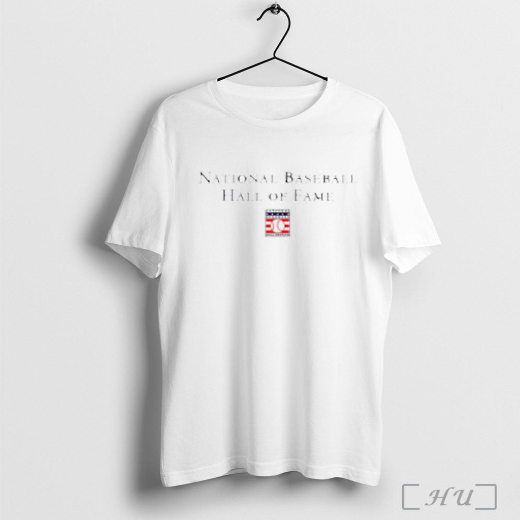 National Baseball Hall Of Fame Wordmark With Logo T Shirt Unisex T-shirt, Sweatshirt, Hoodie, Long Sleeve Tee - T-Shirt, Sweatshirt, Hoodie