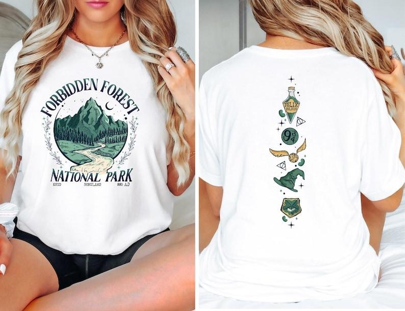 National Park Shirt Forbidden Forest Shirt Wizard School Shirt Wizard National Park Lover Mountain Shirt Hiking Shirt T-Shirts, Hoodie, Sweatshirt - T-Shirt, Sweatshirt, Hoodie