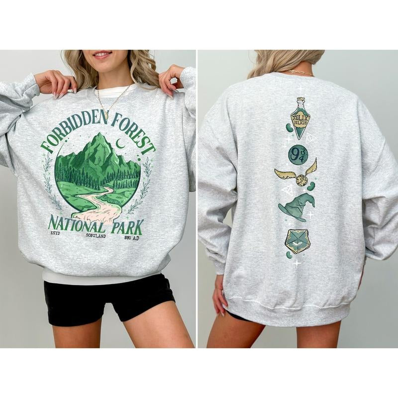 National Park Wizard Forbidden Forest Shirt Spicy Booktok HP Inspired Wizarding World Bookish Womenswear Tops T-Shirts, Hoodie, Sweatshirt - T-Shirt, Sweatshirt, Hoodie