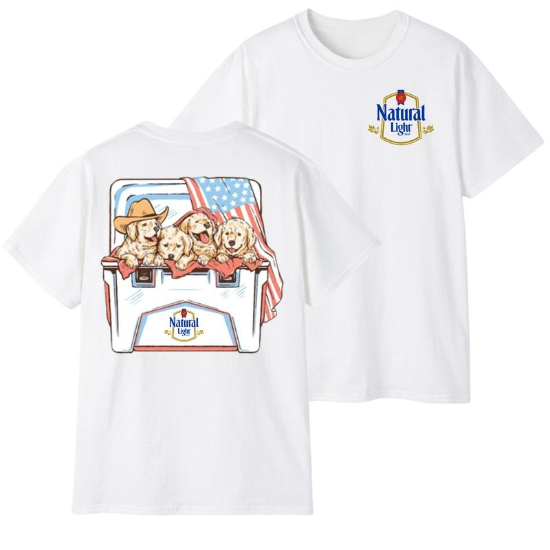 Natural Light Dogs Beer 4th July Perfect Beer Dog Shirt All T-Shirts, Hoodie, Sweatshirt - T-Shirt, Sweatshirt, Hoodie