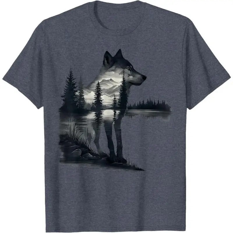Nature Mountains Adventure Wolf Outdoor Wildlife Forest T-Shirts, Hoodie, Sweatshirt - T-Shirt, Sweatshirt, Hoodie