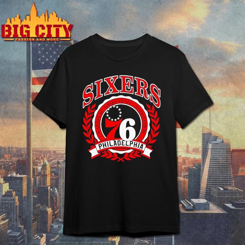 Nba Philadelphia 76ers Crest 2025 Shirt Unisex T-shirt, Sweatshirt, Hoodie, Long Sleeve Tee - T-Shirt, Sweatshirt, Hoodie