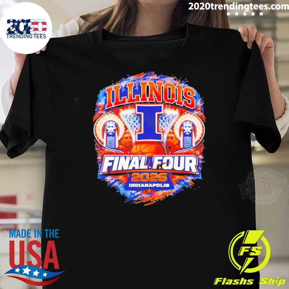 Ndianapolis March Madness Illini Basketball Graphic Final Four 2026 Ncaa Shirt Unisex T-shirt, Sweatshirt, Hoodie, Long Sleeve Tee - T-Shirt, Sweatshirt, Hoodie