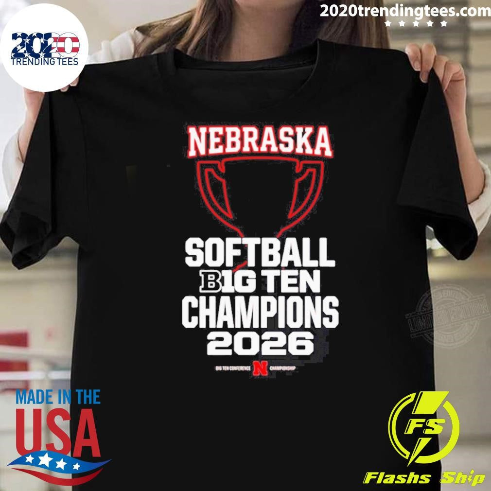 Nebraska 2026 Big Ten Softball Champions Shirt Unisex T-shirt, Sweatshirt, Hoodie, Long Sleeve Tee - T-Shirt, Sweatshirt, Hoodie