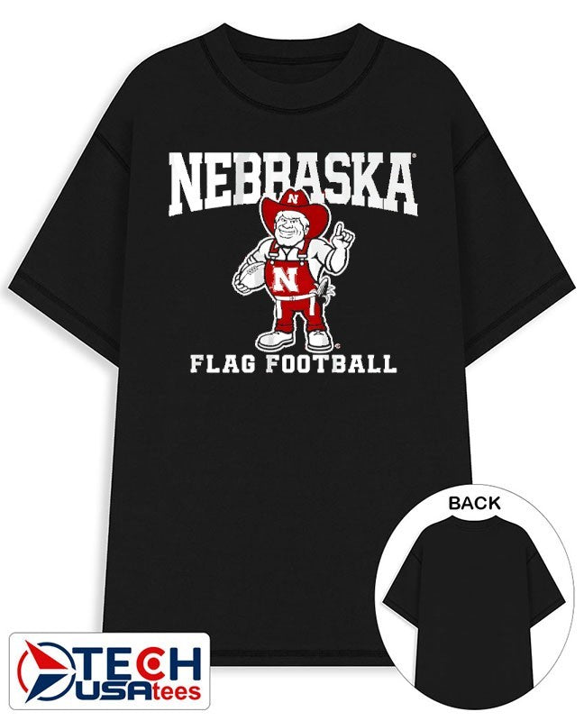 Nebraska Cornhuskers Flag Football shirt Unisex T-shirt, Sweatshirt, Hoodie, Long Sleeve Tee - T-Shirt, Sweatshirt, Hoodie