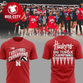 Nebraska Huskers 2025 Big Ten 6x Champions Two Sided Shirt Unisex T-shirt, Sweatshirt, Hoodie, Long Sleeve Tee - T-Shirt, Sweatshirt, Hoodie