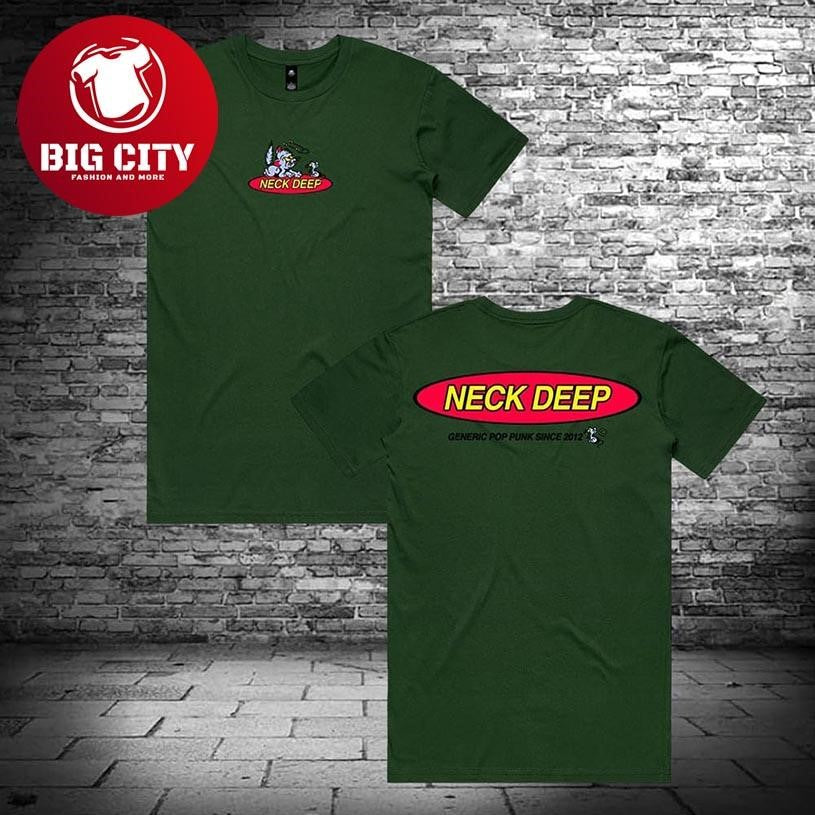 Neck Deep Cat and Mouse Green Chritmas Holiday Two Sided Shirt Unisex T-shirt, Sweatshirt, Hoodie, Long Sleeve Tee - T-Shirt, Sweatshirt, Hoodie