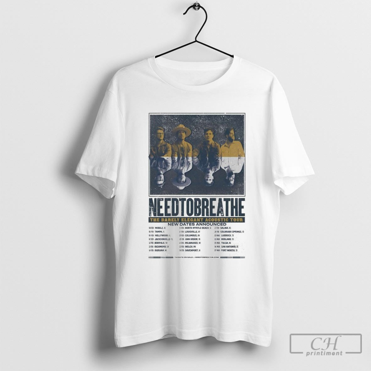 Needtobreathe The Barely Elegant Acoustic Tour 2025 Dates Shirt Sweater Unisex T-shirt, Sweatshirt, Hoodie, Long Sleeve Tee - T-Shirt, Sweatshirt, Hoodie
