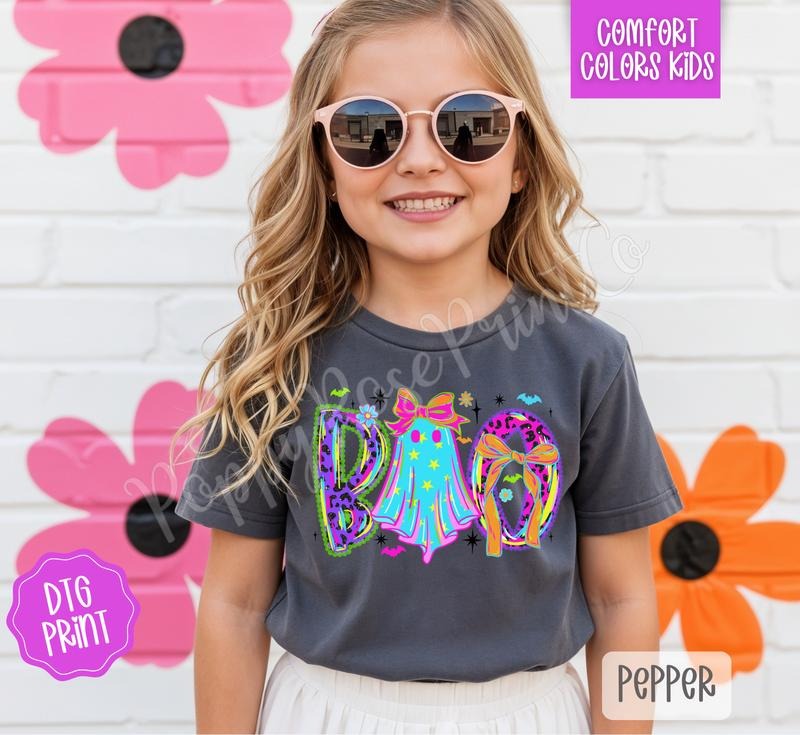 Neon Boo Comfort Colors Halloween T-Shirts, Hoodie, Sweatshirt - T-Shirt, Sweatshirt, Hoodie