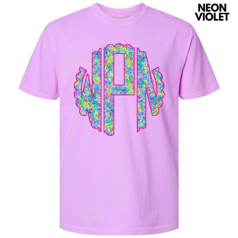 Neon Exotic Monogram Comfort Colors 'NLB' T-Shirts, Hoodie, Sweatshirt - T-Shirt, Sweatshirt, Hoodie