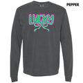 Neon Lucky Checkered Long Sleeve Comfort Colors 'NLB' T-Shirts, Hoodie, Sweatshirt - T-Shirt, Sweatshirt, Hoodie